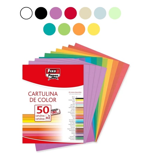 Cartulina A3 180grs