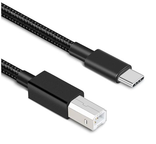 [A107-0054] Cable USB 2.0 – USB‑C a USB‑B, 2 m, negro
