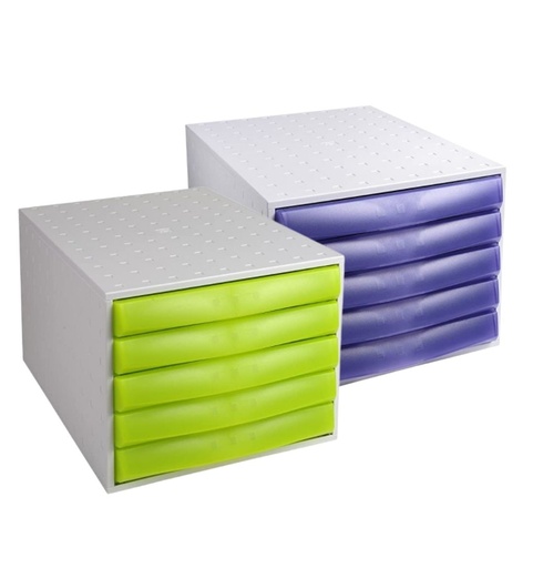 Módulo de 5 cajones organizador - 38,7 x 28,4 x 21,8 cm - Exacompta 