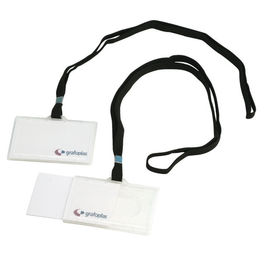 [ARGPL0201 - 067021] Funda identificador – 90×55 mm, con cordón negro[09073000] 