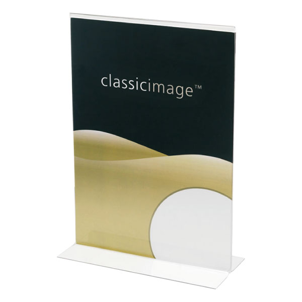 EXPOSITOR DE SOBREMESA FORMA DE T A4 VERTICAL Ref. 11104 CS TP