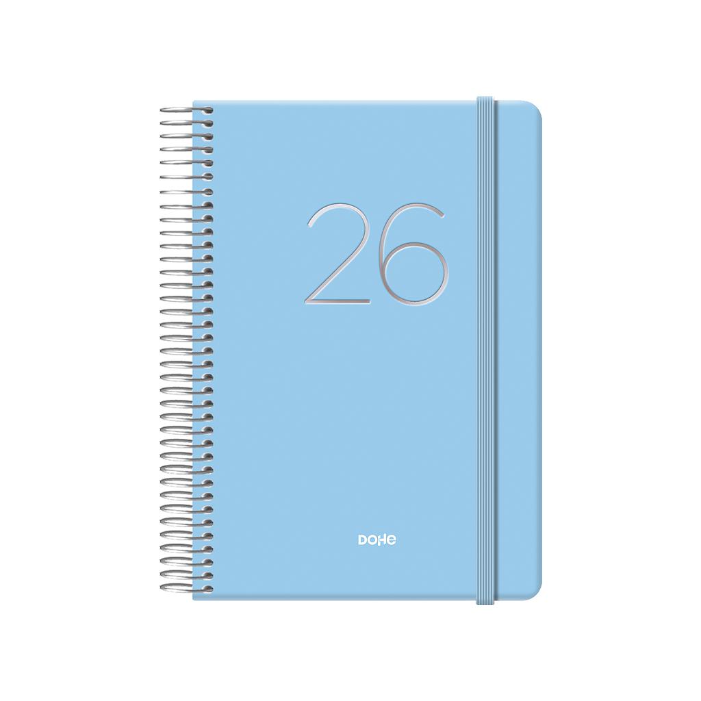 AGENDA ESPIRAL 12,5X18 D/PAG GLOSS AZUL DOHE R.12572