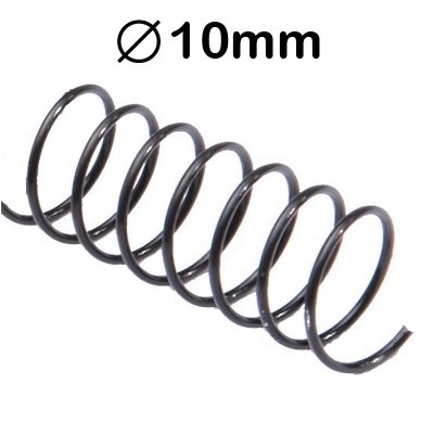 ESPIRAL ALAMBRE PASO 64 5:1 NEGRO 10mm 