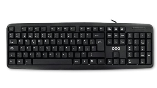 [AIOQO0005] Teclado OQO con cable USB – Compacto, ergonómico y resistente,