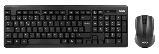 [AIOQO0007] Teclado + ratón inalámbricos OQO TR002‑W[R.OQO-TR002-W] 