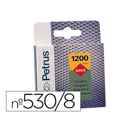 CAJA DE 5000 GRAPAS PETRUS 530/8 Ref. 77508