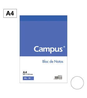 [MOERI0012 - 060183] Bloc notas A4 Campus – microperforado, 80 H, 60 g, liso, tapa blanda[3341 / 001117] 