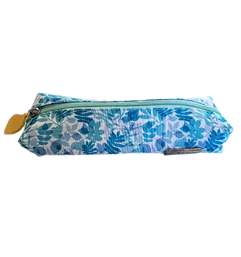 [ADT923020] Estuche portatodo Blog – estampado floral azul[1004] 