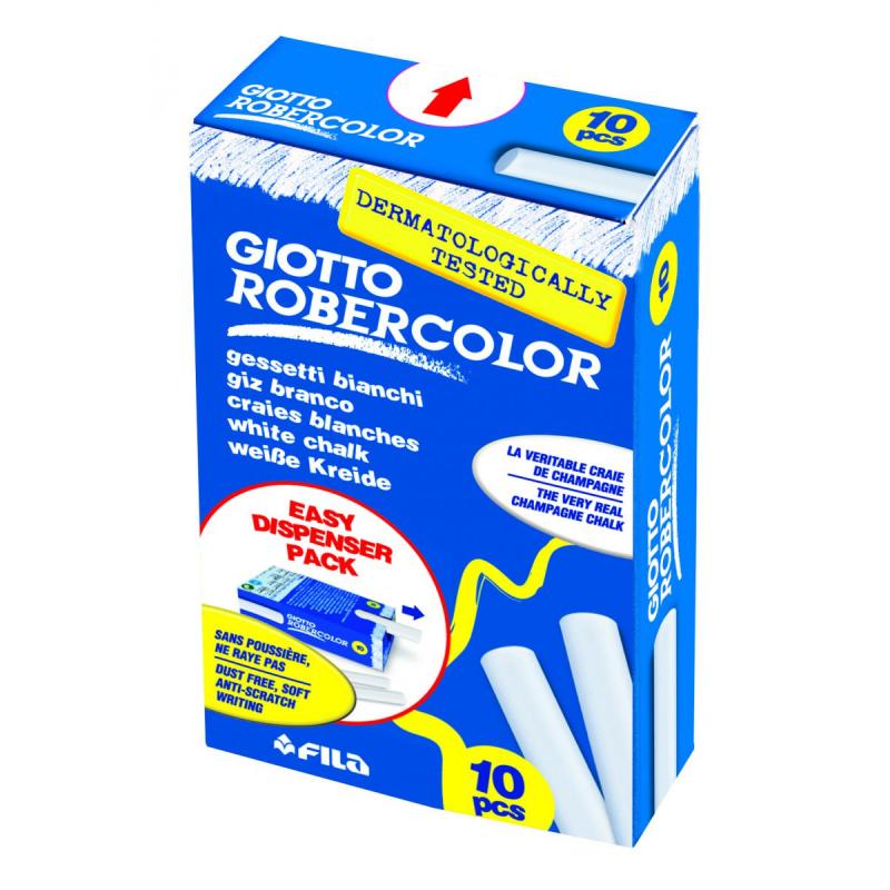 CAJA DE 10 TIZAS BLANCA ROBERCOLOR Ref. 538700 