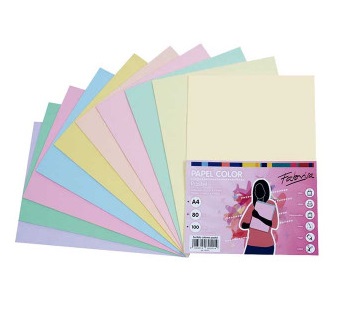 PACK 50 CARTULINAS A4 COLORES PASTEL SURTIDOS FABRISA Ref. 15448