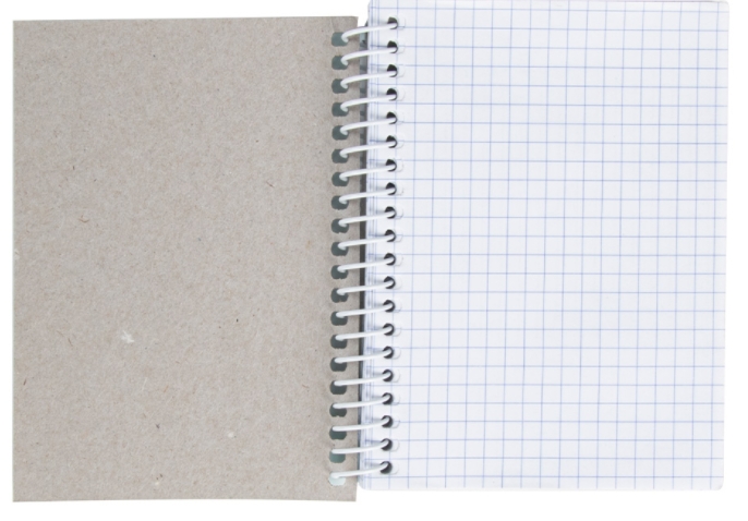 BLOC ESPIRAL TAPA CARTON 8º OCTAVO NATURAL (155x105mm) Nº3 CUADRICULA 4X4 R.6783-NT