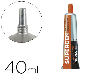 TUBO DE 40ml DE PEGAMENTO SUPERGEN DE CONTACTO INCOLORO Ref. 62601-0-4