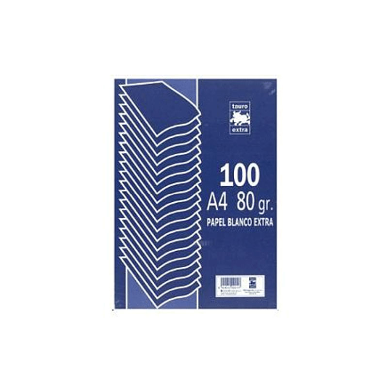 PAQUETE 100 HOJAS PAPEL A4 BLANCO LISO 80g Ref.1022/100-A4-G - 5022/100-A.4