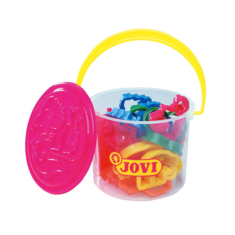 JOVI CUBO 24 MOLDES PARA PLASTILINA CON FORMAS Y COLORES SURTIDOS R.7/24