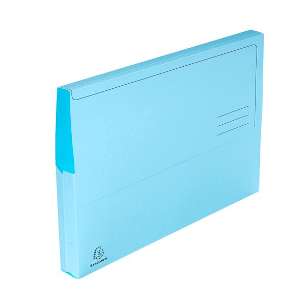 PACK 10 SUBCARPETAS CON BOLSA EXACOMPTA 220GR 24X32cm COLOR AZUL Ref. 47972E*