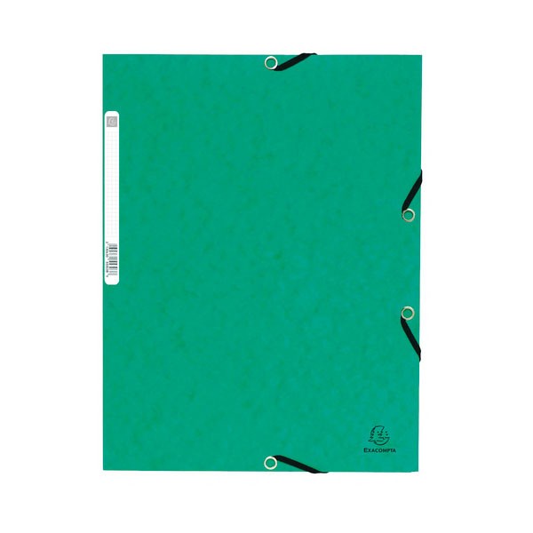CARPETA CON GOMAS Y 3 SOLAPAS NATURE FUTURE 355gr A4 color verde Ref. 55303E