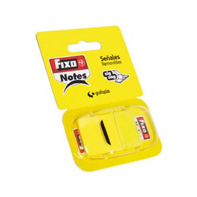 BLISTER 50 BANDERITAS MARCAPAGINAS 25x43mm COLOR AMARILLO FIXO Ref. 65006660