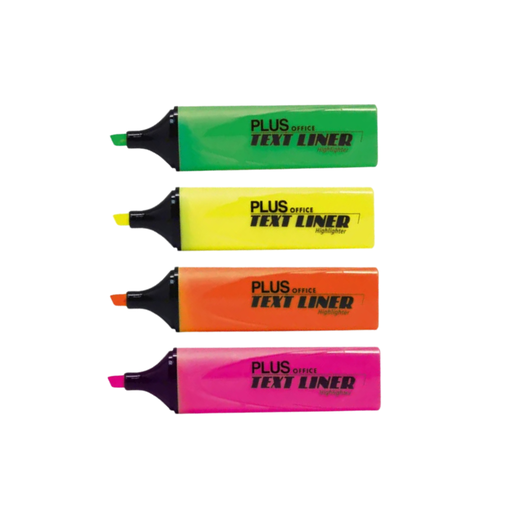 Marcador fluorescente – verde, amarillo, naranja, rosa