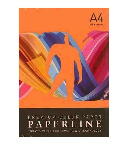 P/ 500 HOJAS PAPEL A4 75gr NARANJA FLUORESCENTE PAPERLINE IT363 Ref. 15655