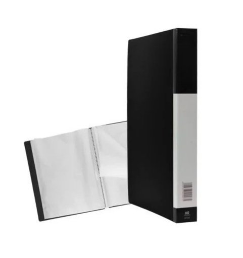 [ARGPL0672] Tarifario A4 Plus Office –  negro, tapa dura polipropileno 60 fundas[180693] 