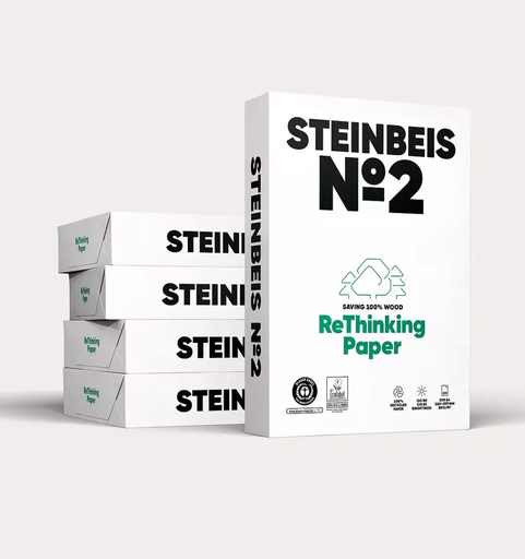 [PFFBT00096] Papel multifunción A4 reciclado Steinbeis Nº2 – 80 g, CIE85 Caja 2500h[003151] 
