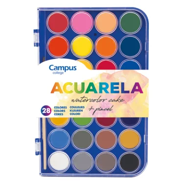 [MEMKP630821] Acuarelas con pincel Campus College – 28 colores[630821] 