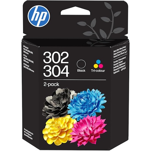 [CFHPI00922] Cartucho HP 302/304 – pack negro + tricolor[B82L1AE] 