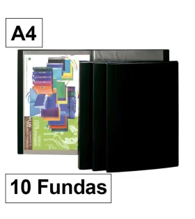 [MOMKP180225] Tarifario A4 Plus Office –  negro, tapa dura polipropileno, 10 fundas[180225] 