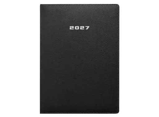 [DGMKP003783] Agenda anual 2027 A4 Campus St. Tropez - día página, tapa PVC tacto cuero, negro[003783] 
