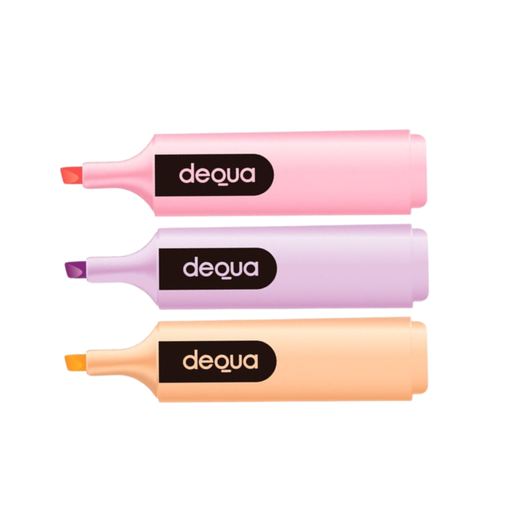 Marcador fluorescente Dequa - Colores pastel