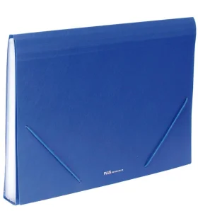 [MOMKP180213] Carpeta fuelle clasificadora Plus Office A4 - 12 compartimentos, polipropileno, azul opaco[180213] 