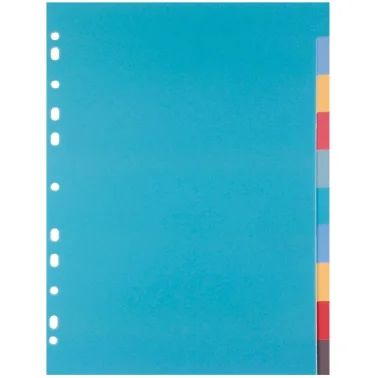 [ARDQA0036] Separadores de PP A4 Plus Office – 10 pestañas[180464] 
