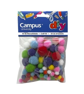 [MEMKP630974] Pompones de colores para manualidades Campus University – 100 uds[630974] 