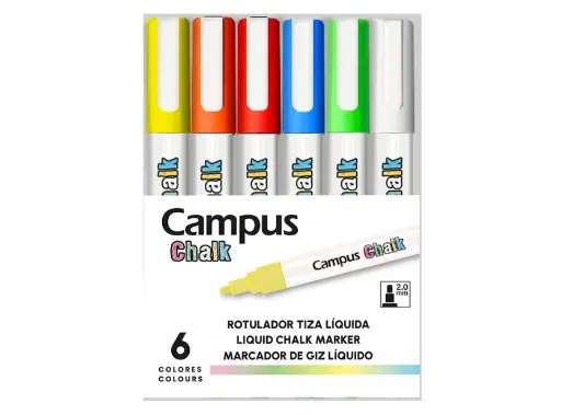[BRMKP081684] Rotuladores Tiza Líquida Campus Chalk Estuche 6 Colores[081684] 