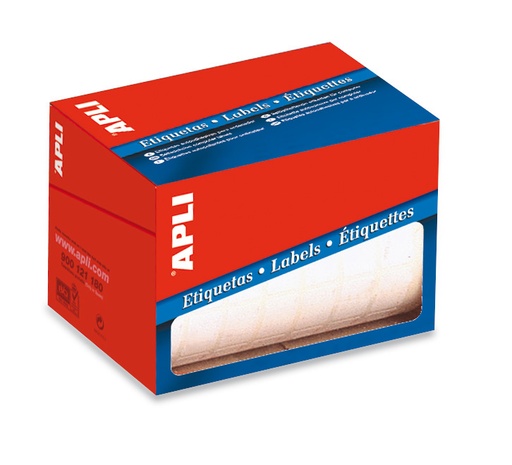 [ETAP01680] Etiquetas adhesivas blancas en rollo Apli - 3.500 etiquetas, 12 x 30 mm [01680] 