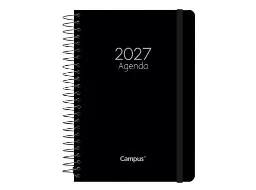 [DGMKP003800] Agenda anual 2027 A5 Campus - día página, tapa de polipropileno, negro[003800] 