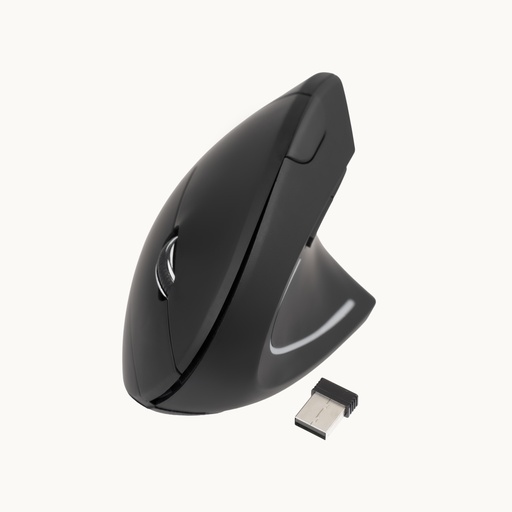 [TQMWG-1104-B] Ratón inalámbrico ergonómico vertical TooQ - 3200 DPI, 6 botones, negro