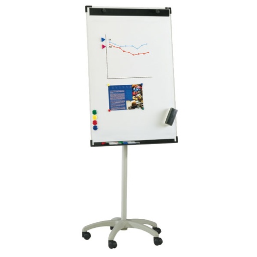 [PZFAI01502] Pizarra de caballete magnética con ruedas Faibo 70x105cm Ref. 9tr[9tr] 