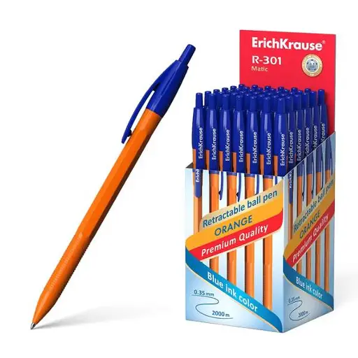 [BRDQA00451 - 780423] Bolígrafo retráctil Erichkrause R-301 – azul[38512] 