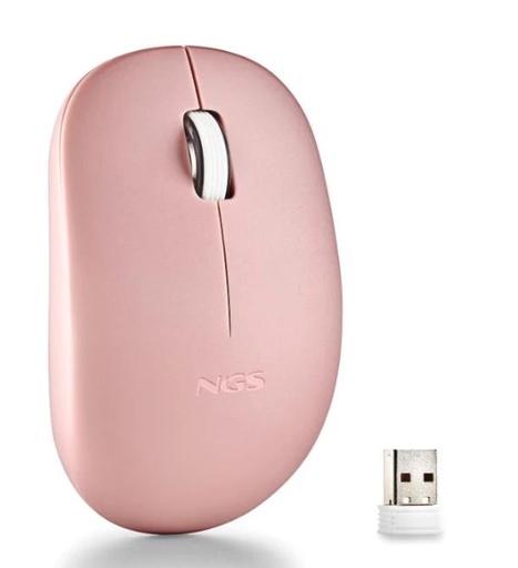 [FOGPROPINK] Ratón Wireless NGS FogPro – Diseño Compacto, Rosa