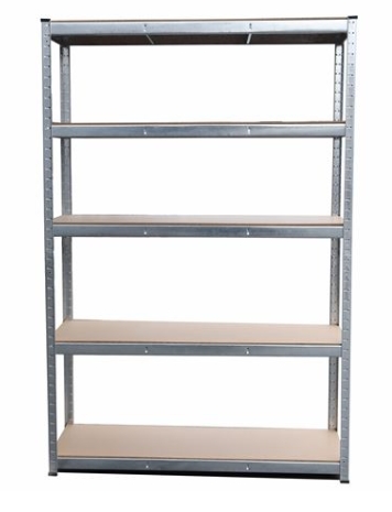 [MOSGV0184] Estantería galvanizada profesional – 5 baldas ajustables 180×90×45 cm, 265 kg por balda