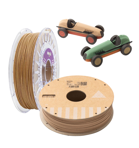 Filamento 3D PLA Wood – 1,75 mm, bobina 0,5 kg, colores madera