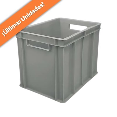 Caja cubeta apilable Viso 30 L polipropileno 40 (a) x 30 (h) x 30 (p) cm gris Ref. NB31NK-