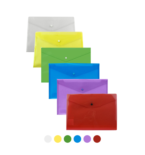 Sobres Plex con broche 4º Grafoplás - Colores variados
