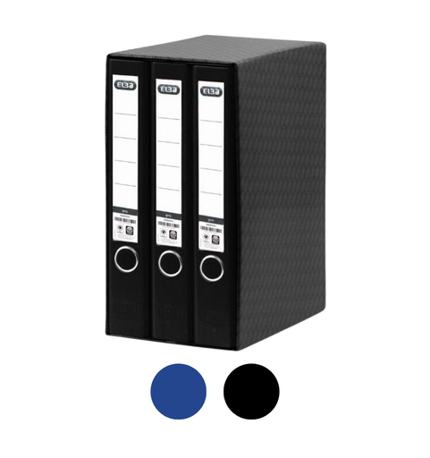 Módulo de 3 archivadores A4 lomo estrecho 50 mm Elba
