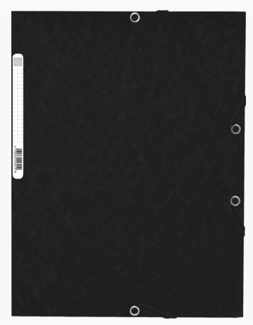 Carpeta con gomas y 3 solapas A4 Nature Future 355gr color negro R.55301E