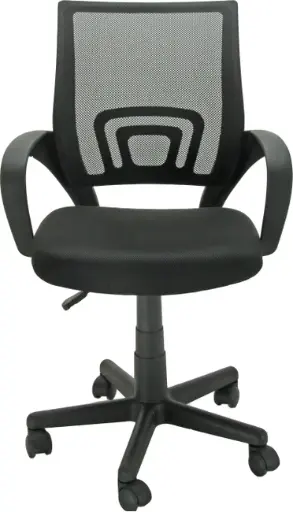 [CORTEGADA-NEGRA] Silla operativa Cortegada CH4 – respaldo de malla, asiento tapizado, elevación a gas, color negro