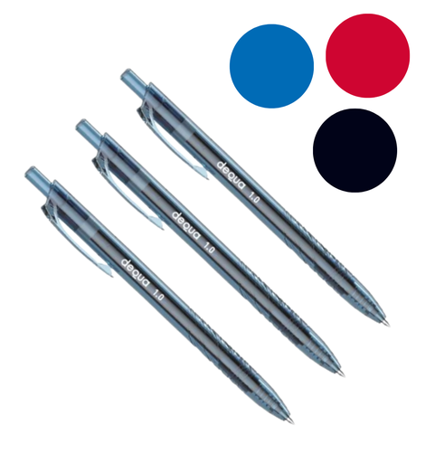 Bolígrafo retráctil Dequa – plástico reciclado