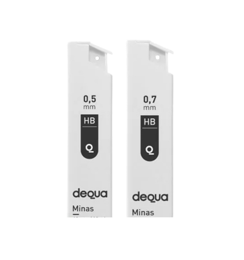 Tubo 12 minas Dequa – HB, 0.5 mm / 0.7 mm