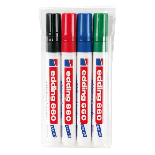 [BREDI00531] Rotuladores para pizarra Edding 660 – pack 4 uds[660/4 S] 